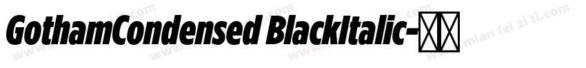 GothamCondensed BlackItalic字体转换